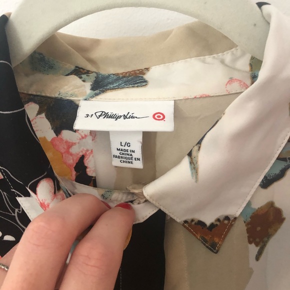 Phillip Lim x Target floral, abstract button-down - Picture 2 of 3
